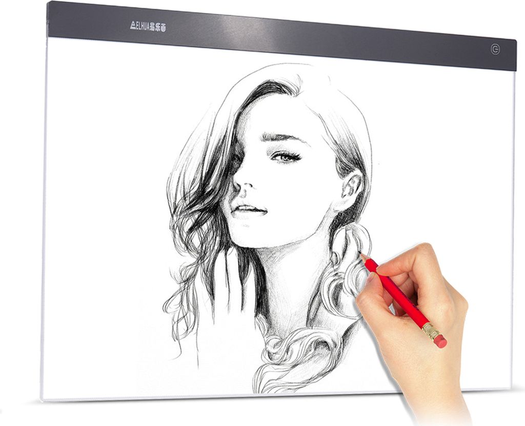 Aibecy A2 Große ultradünne LED Light Pad Box Malerei Tracing Lichtpad Copyboard Stufenlos einstellbare Helligkeit USB-betrieben für Cartoon Tatt...