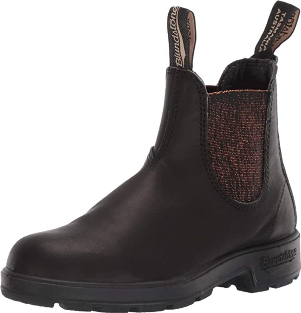 Blundstone 1924 Sparkle Glitt Side Panel Chels Damen In Schwarzen Leder Stiefeletten – 8 Großbritannien - 42 EU - 9M/11F US / Schwarz