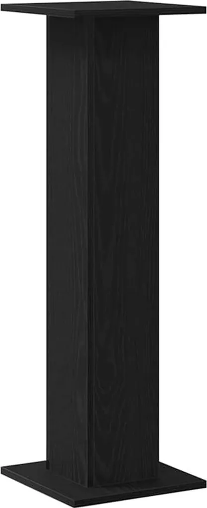 Support de fleurs haut 95 cm noir effet chêne structure stable 2 pcs