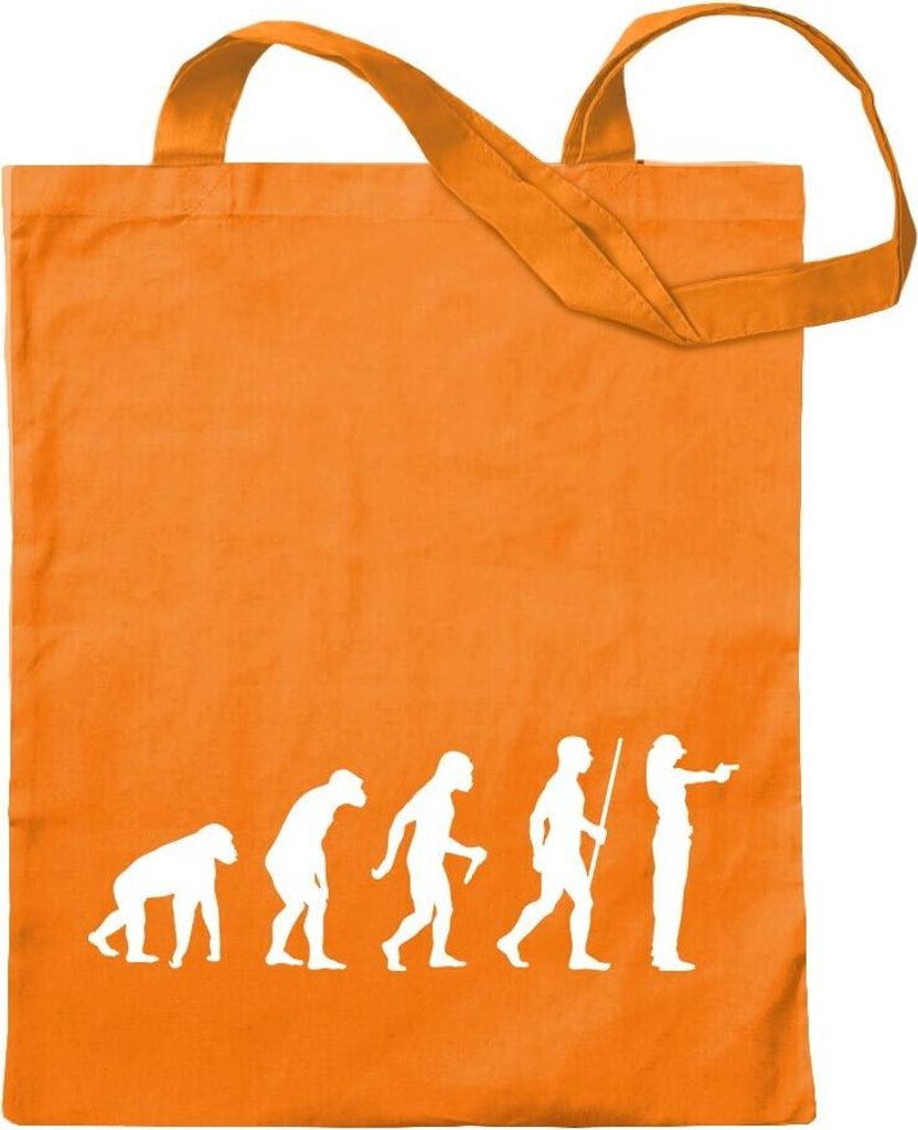Kiwistar - Baumwolltasche - mandarin - Sportschießen Evolution - Tragetasche Stoffbeutel Umhängetasche Langer Henkel
