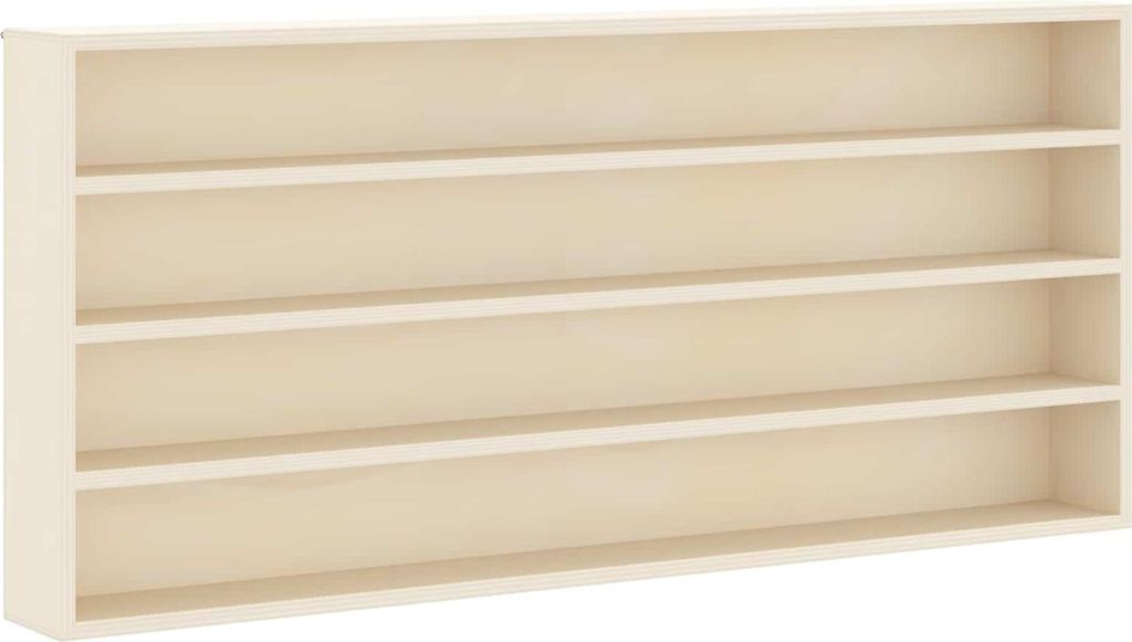 Wanddisplay-Case mit Regal Beige 80 x 8,5 x 36 cm Holzwerkstoff