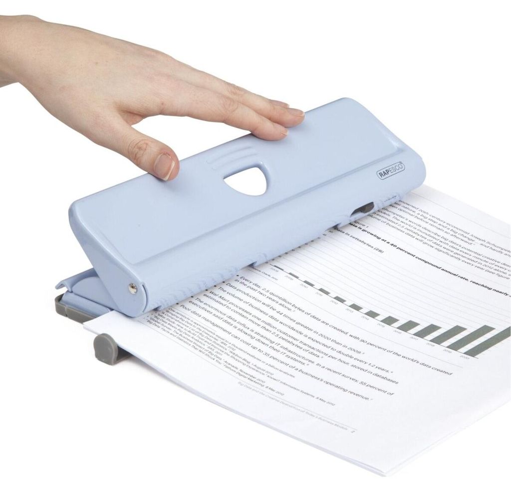 Locher 720 4-fach 20 Blatt hellblau. Produktbild 