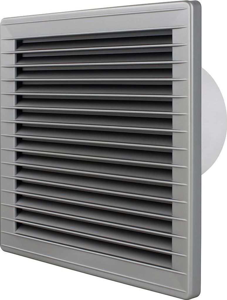 Lüfter Ventilator Badezimmer Badlüfter Badventilator Wandlüfter Belüftung Entlüftung Zuluft Abluft eckig Abluft Ø100 Ø125 weiß grau braun a...