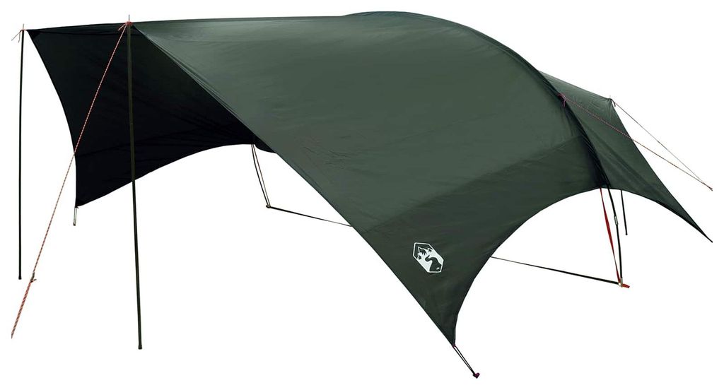 vidaXL Camping Tarp Wasserfest Olivegrün 695 x 580 x 200 cm
