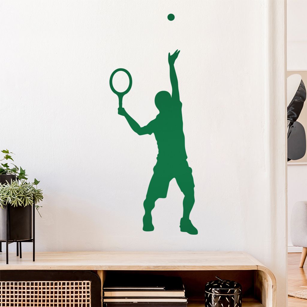 Tennisspieler Figur Wandtattoo Wandaufkleber Wall Sticker - Dekoration, Küche, Wohnzimmer, Schlafzimmer, Badezimmer