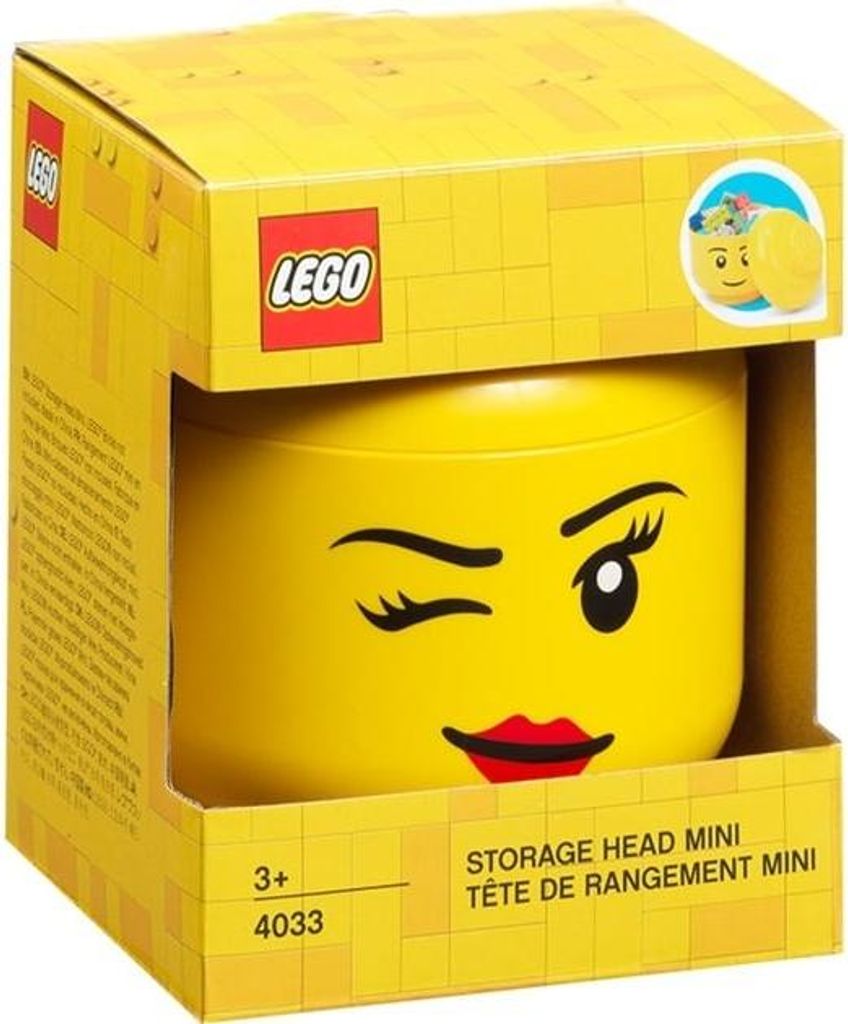 LEGO Storage Head "Whinky", mini (gelb)