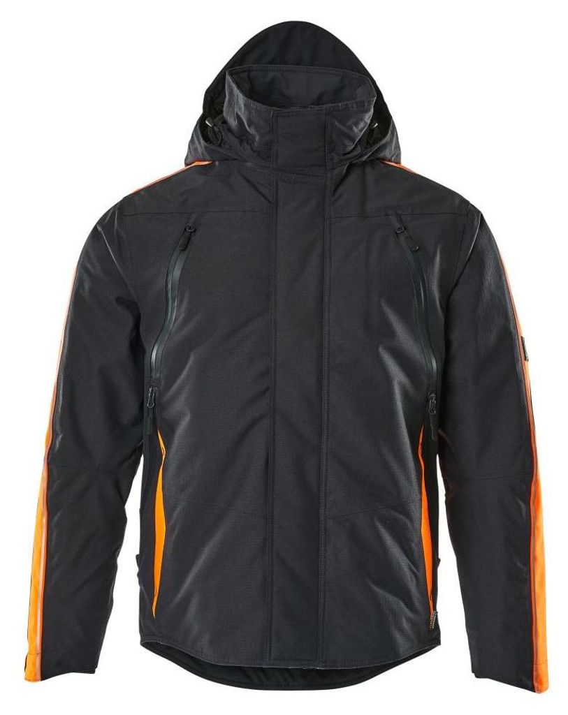 MASCOT Tolosa Winterjacke Größe S, schwarzblau/hi-vis orange | Packung (1 Stück)
