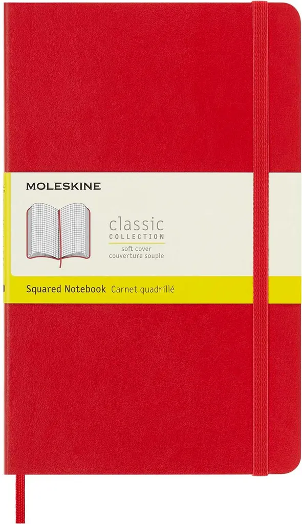 Moleskine Classic Notebook Large Squared Scarlet Red - Carta Avorio 70g - 7