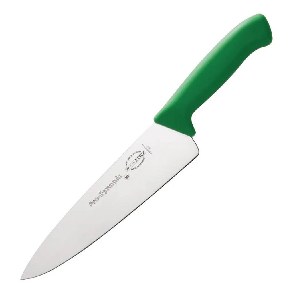 Coltello Chef F. Dick 21cm Verde HACCP | Acciaio Inox Tedesco