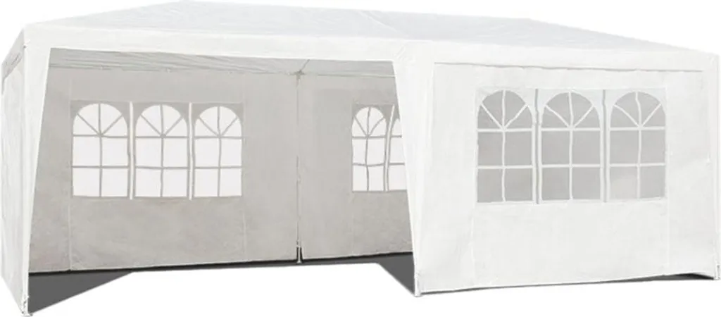 Tonnelle de Réception 3x6 m Blanche Imperméable MultiGarden 6 Parois