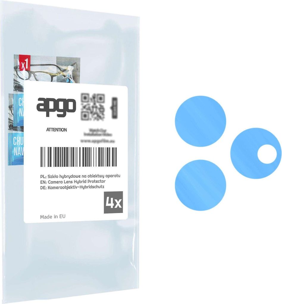 apgo 4 Stück Hybrid Kameraschutz, Kamera-Schutzglas kompatibel mit ZTE Axon 50 Lite, Linsenschutz, 9H Härte, Schutz für Kameraobjektiv, Anti-Kra...
