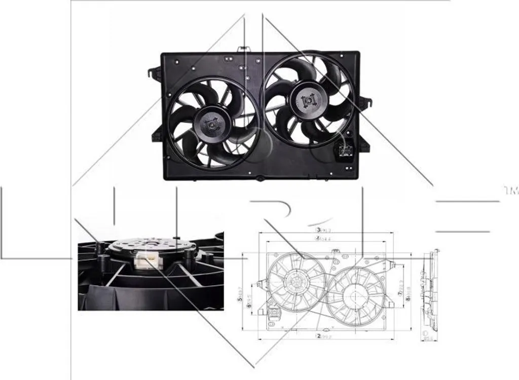 Ventilateur de radiateur NRF 47000 pour Cougar et Mondeo OE 1014342