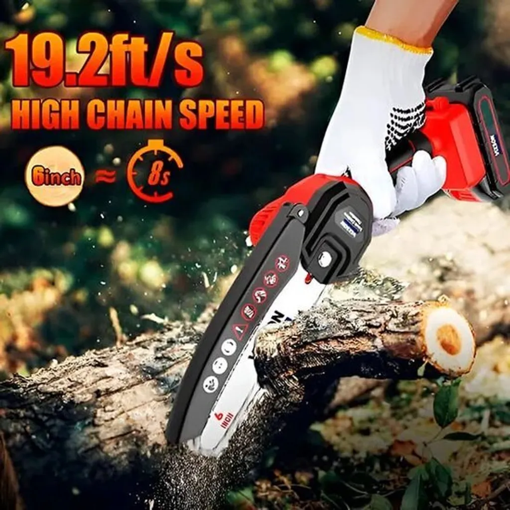 Tronçonneuse électrique AKU BRENCHIE 24V - Mini scie à bois portative - 7