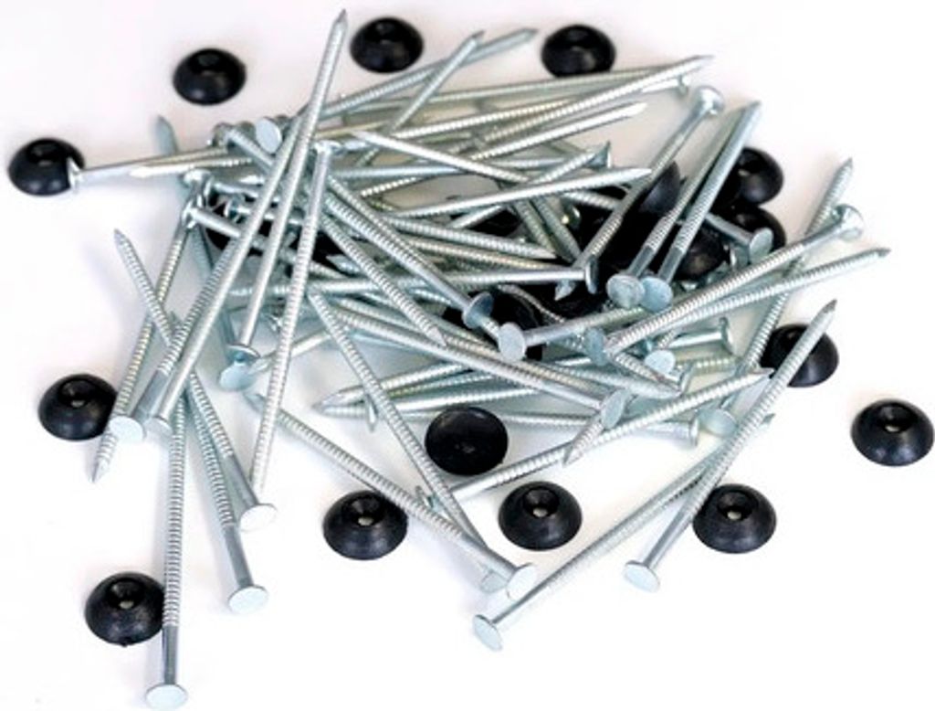 Gutta Super-S Nägel für Wellplatten schwarz 2,8 mm x 70 mm Pack = 200 St