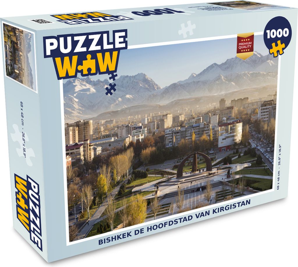 MuchoWow Puzzle 1000 Teile Bischkek, die Hauptstadt Kirgisistans - Erwachsene - Rätsel