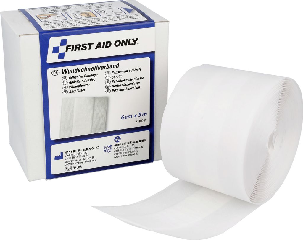 First Aid Only Pflaster Rolle 5 Meter x 6 cm