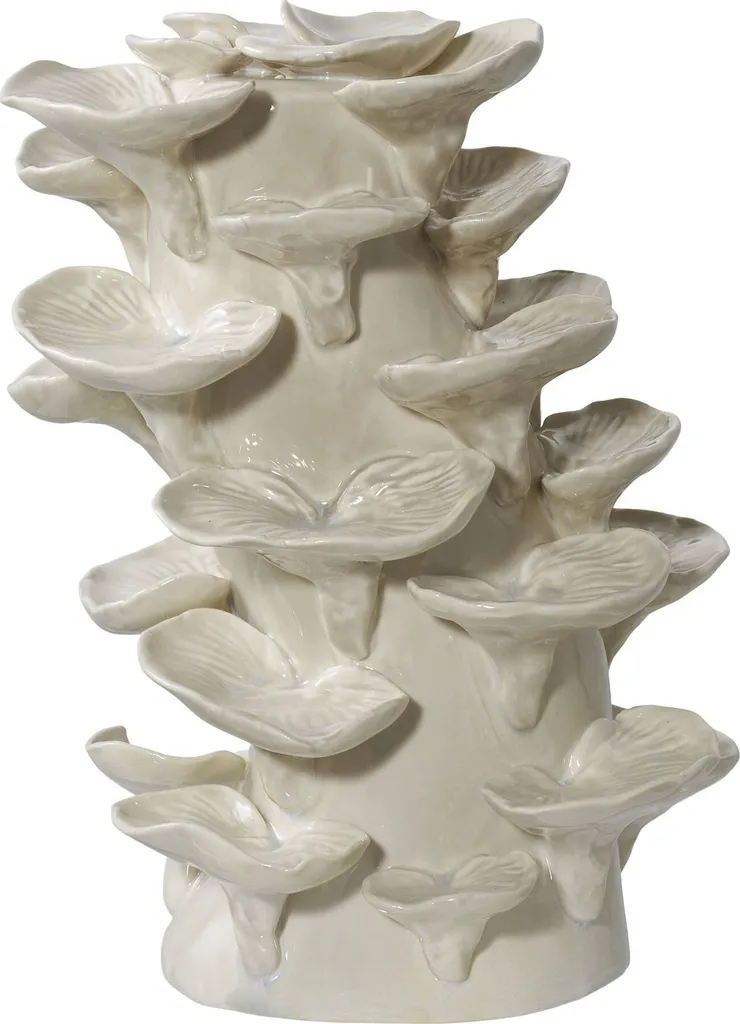 Statue décorative Viseu beige : accessoire moderne en grès véritable