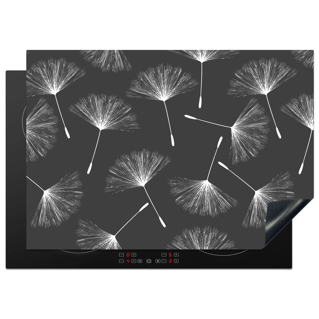 KitchenYeah Herdabdeckplatte Design - Löwenzahn - Pflanze , 75x52cm, Küche Deko, Glaskeramikkochfeld Herdabdeckung, Abdeckplatte fùr Kochfeld