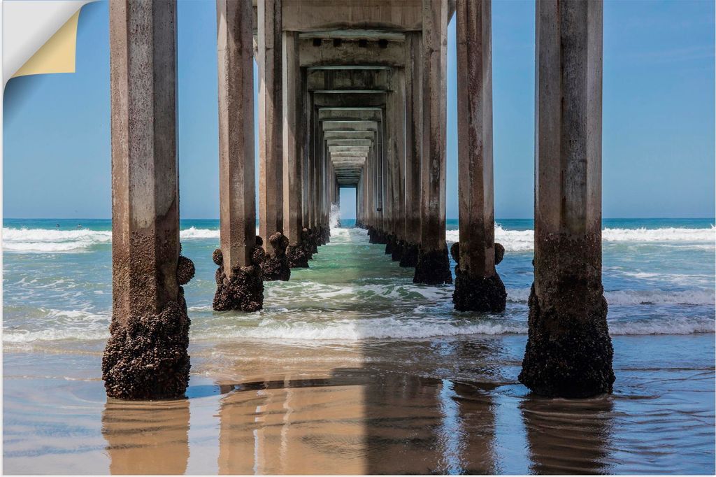 ARTland Wandbild, selbstklebend Unterhalb des Scripps Pier, La Jolla Größe: 30x20 cm
