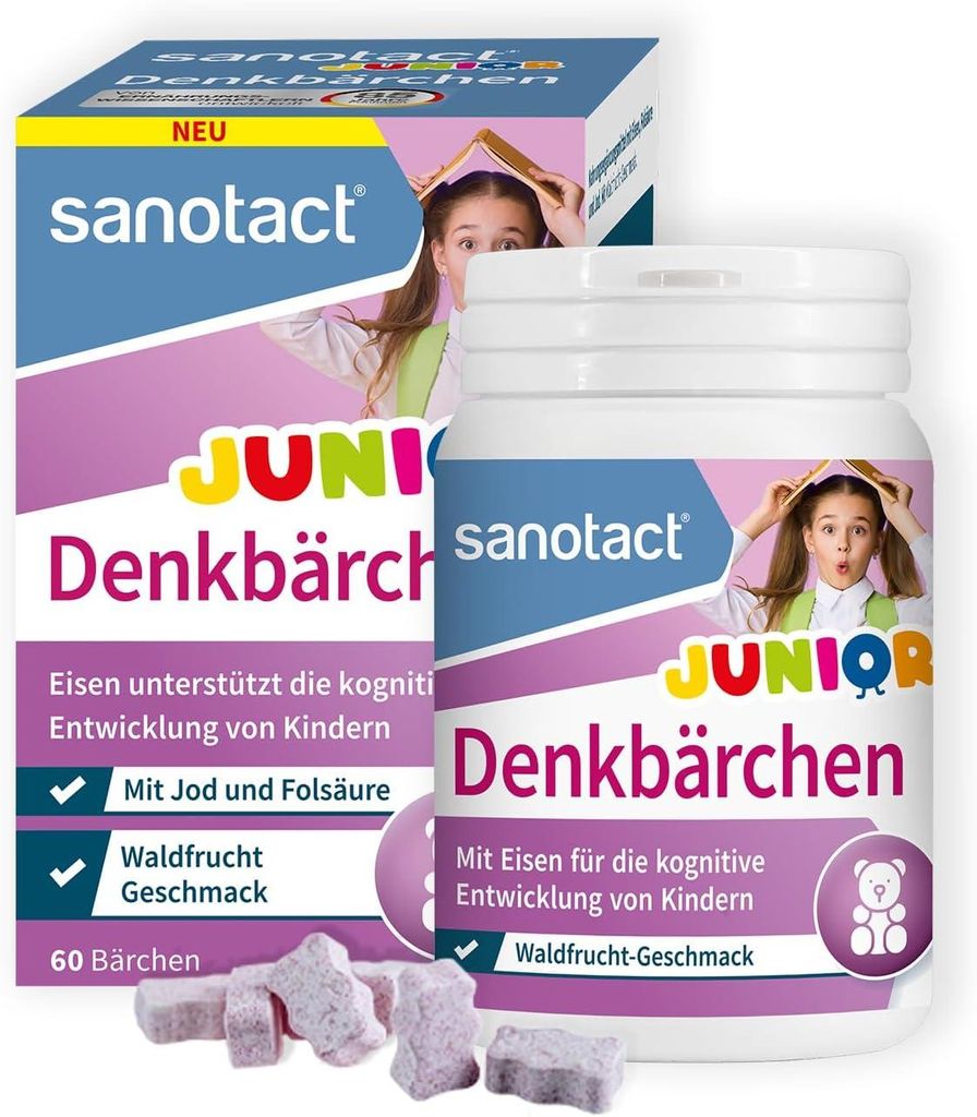 Sanotact Denkbärchen Junior Tabletten 60 St Produktbild 