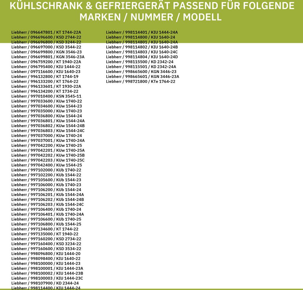 Glasplattenleiste hinten Liebherr 7412141 für Kühlschrank