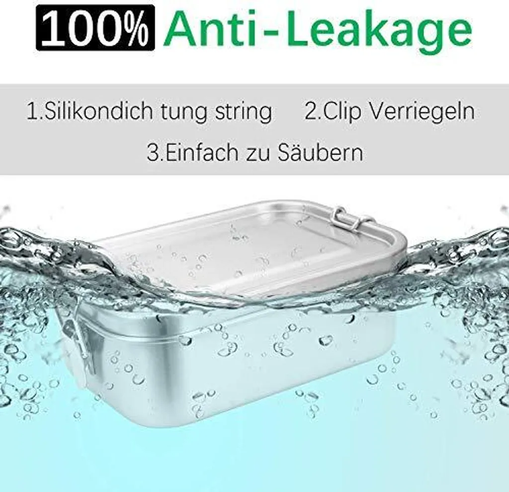 TolleTour 800ml lunch box in metallo lunch box contenitore termico lunch box in acciaio inox BPA free - 6