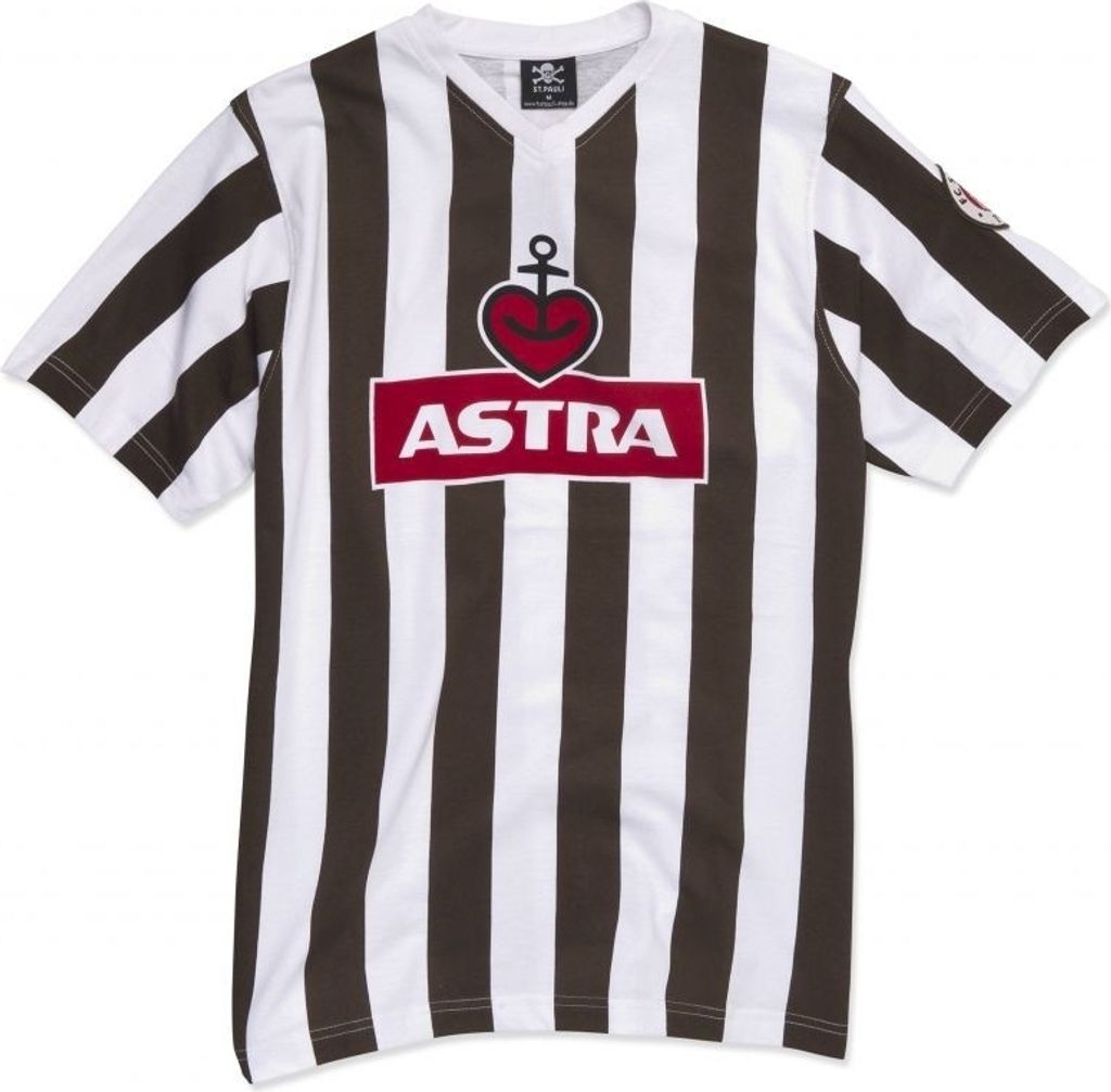 FC St. Pauli - T-Shirt Traditions-Shirt Astra - braun/weiß