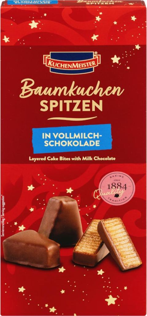 Kuchenmeister Baumkuchenspitzen v balení mléčné čokolády Obrázek produktu 