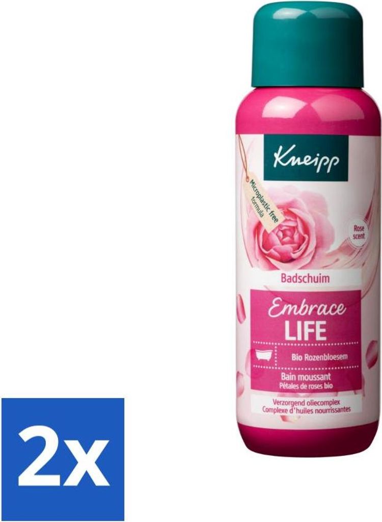 Kneipp - Badeschaum - Umarme das Leben - Anti-Aging Pflege - 400 ml - Vorteilspack - 2 Stücke