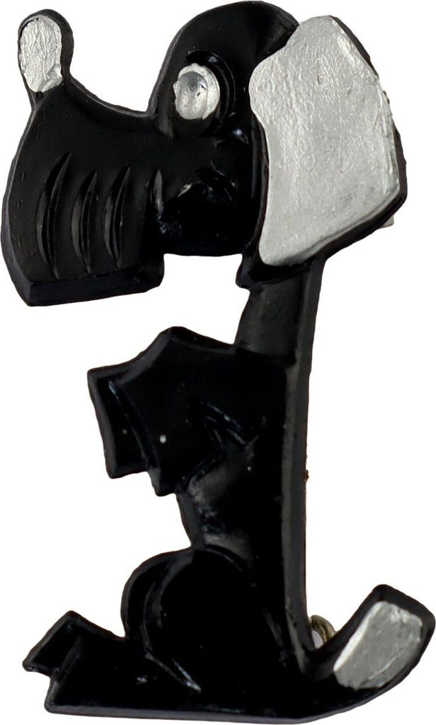 Anstecker - kleiner Hund - schwarz - DDR Anstecknadel