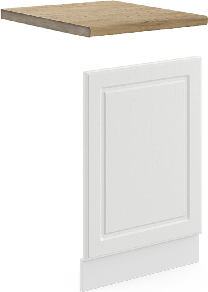 Frontblende Vicco R-Line Weiß Landhaus 45 cm , AP Eiche, Model 46651