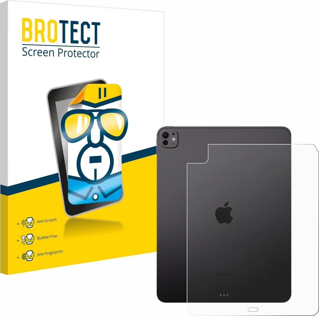 Für Apple iPad Pro 13" WiFi 2024 (Rückseite) Schutzfolie BROTECT Displayschutz Display Schutz Folie Klar Transparent