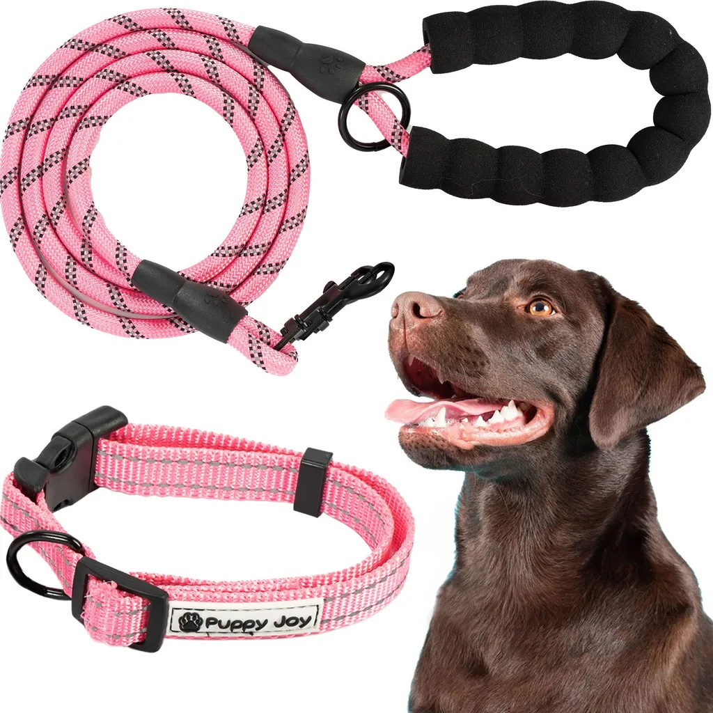 Offerta Set Tutumi PJ-036 Pink | Guinzaglio + Collare Cane Rosa
