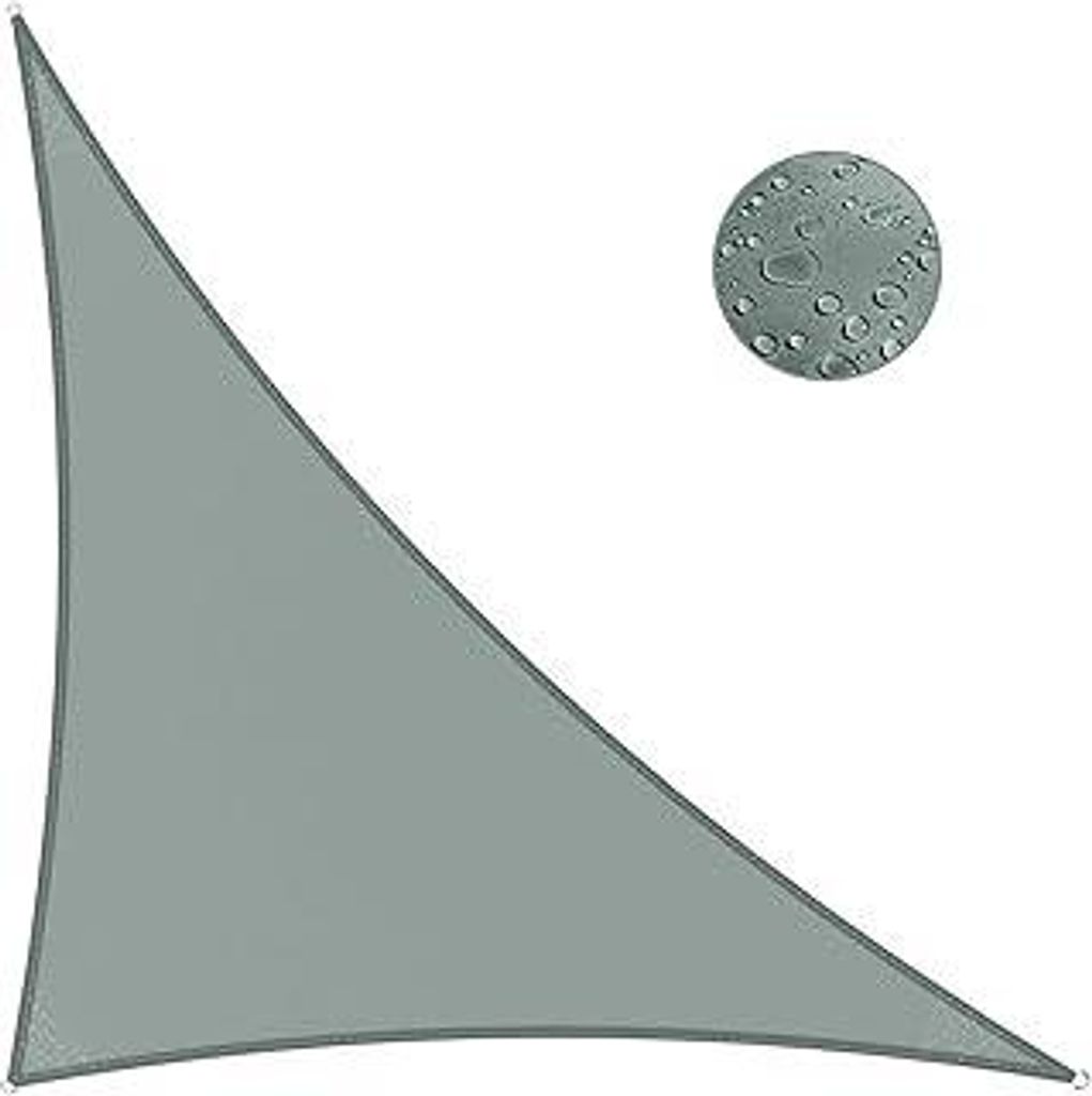 IOAOI Sonnensegel Dreieckig 3 x 3 x 4.3m, Wasserdicht Sonnenschutz Sonnensegel Dreieck Rechtwinklig, 95% UV Schutz, inkl Befestigungsseile für Bal...
