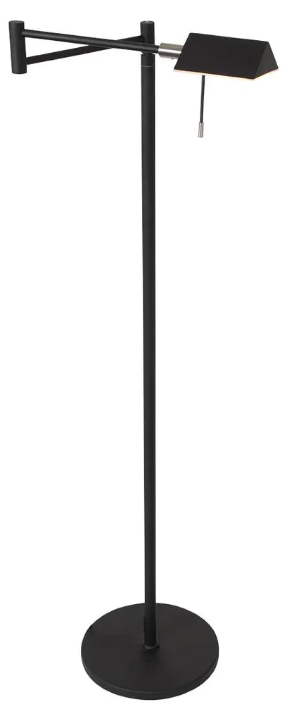 Lampadaire LED Retina Steinhauer 3083ZW Noir en Verre et Métal Design