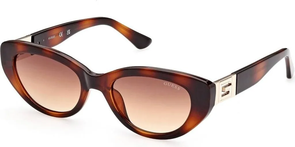 Lunettes de soleil femme forme œil de chat Guess GU7849 53F écaille