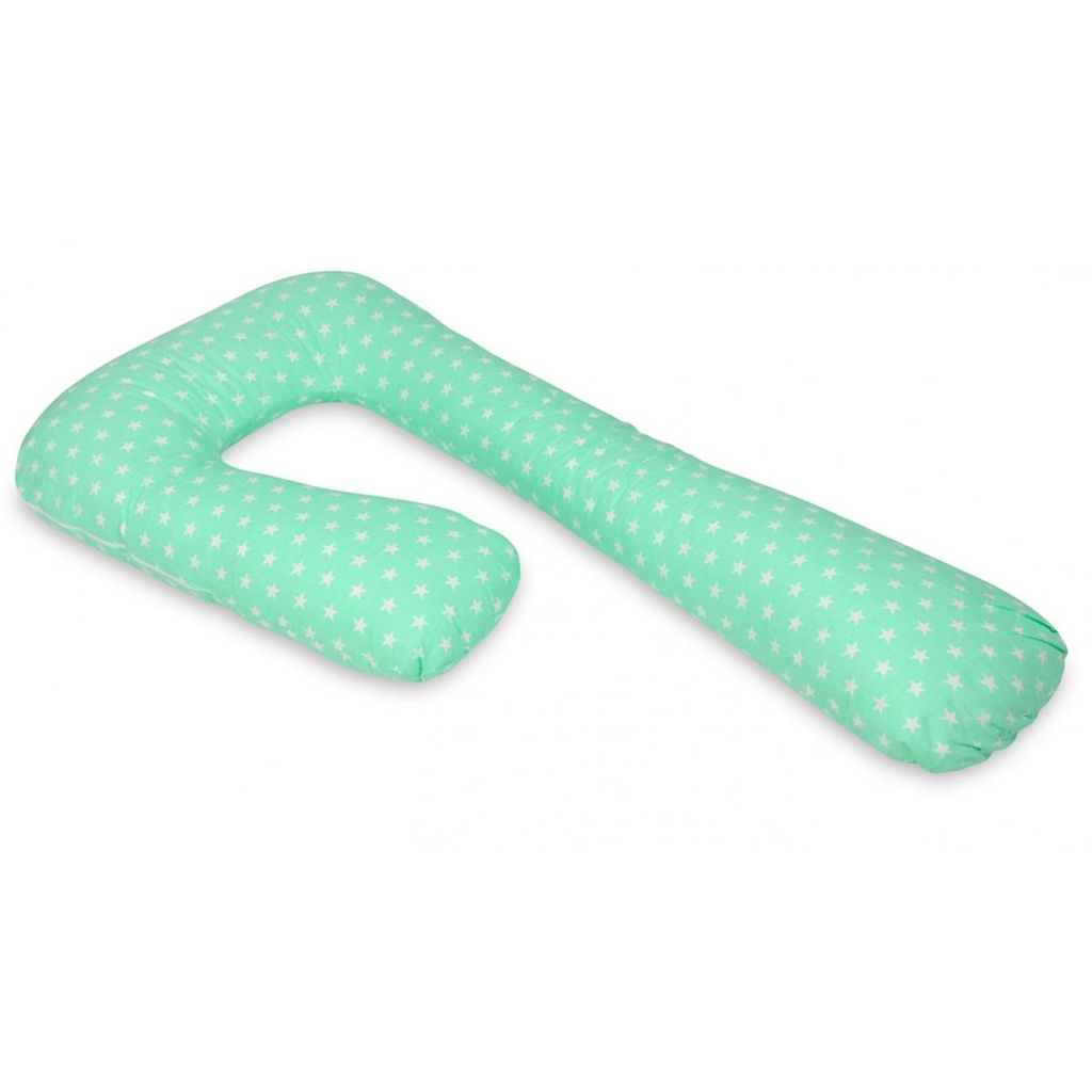 Weiße Sterne des vor/nachgeburtlichen Geburtskissens auf tadellosem blauem Hintergrund