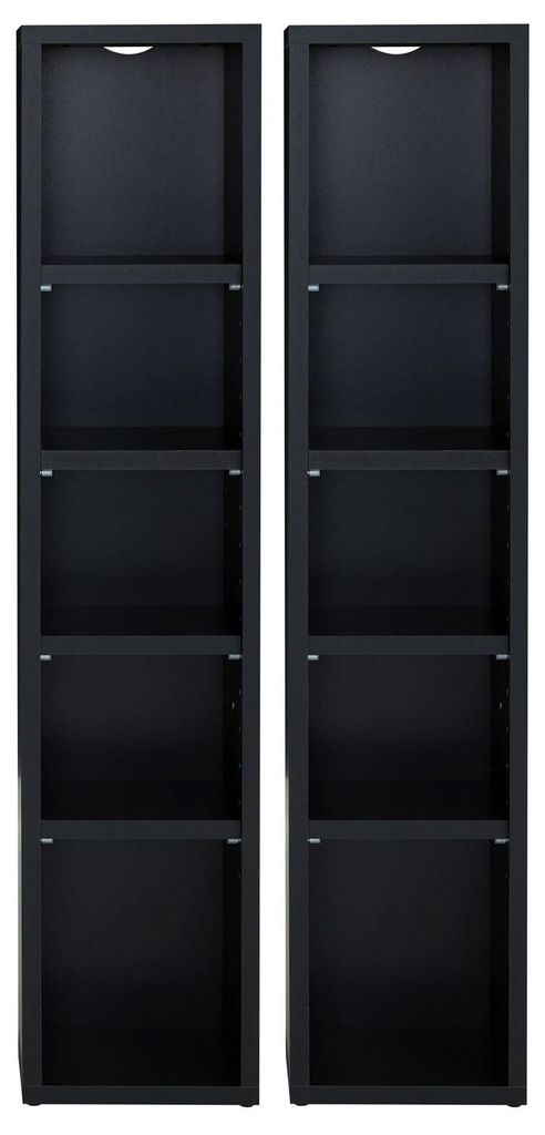 CD DVD Blueray Regal CHART in Schwarz – Zweiteiliges Produktbild 