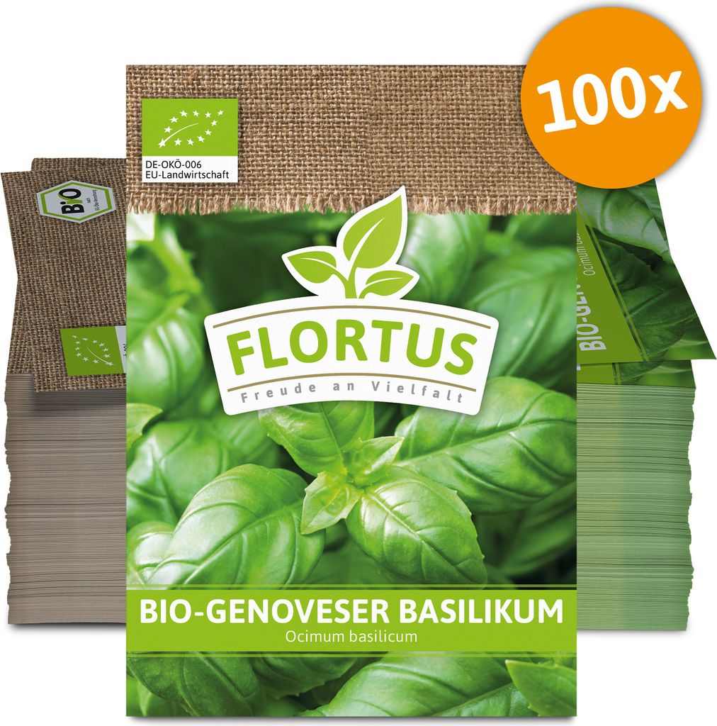 Genoveser Basilikum (100 Tütchen) | Basilikumsamen von FLORTUS