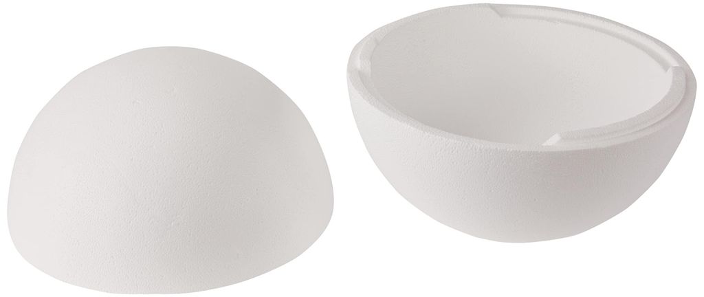Glorex 6 3803 842 - Styroporkugel teilbar, Halbschalen, Produktbild 