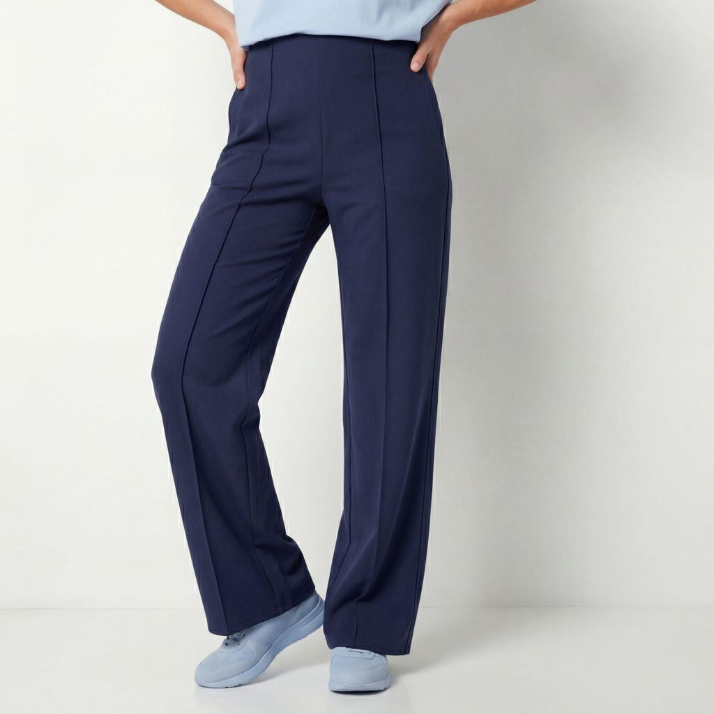 Stretchhose gesteppte Bügelfalte Damen klassische Business- Freizeithose
