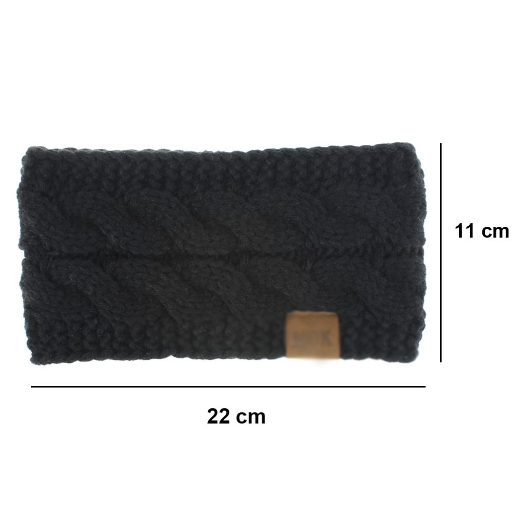 Stirnband Ohrwärmer Haarband Zopfmuster In Schönen Modefarben - Charis Moda - Foto 5