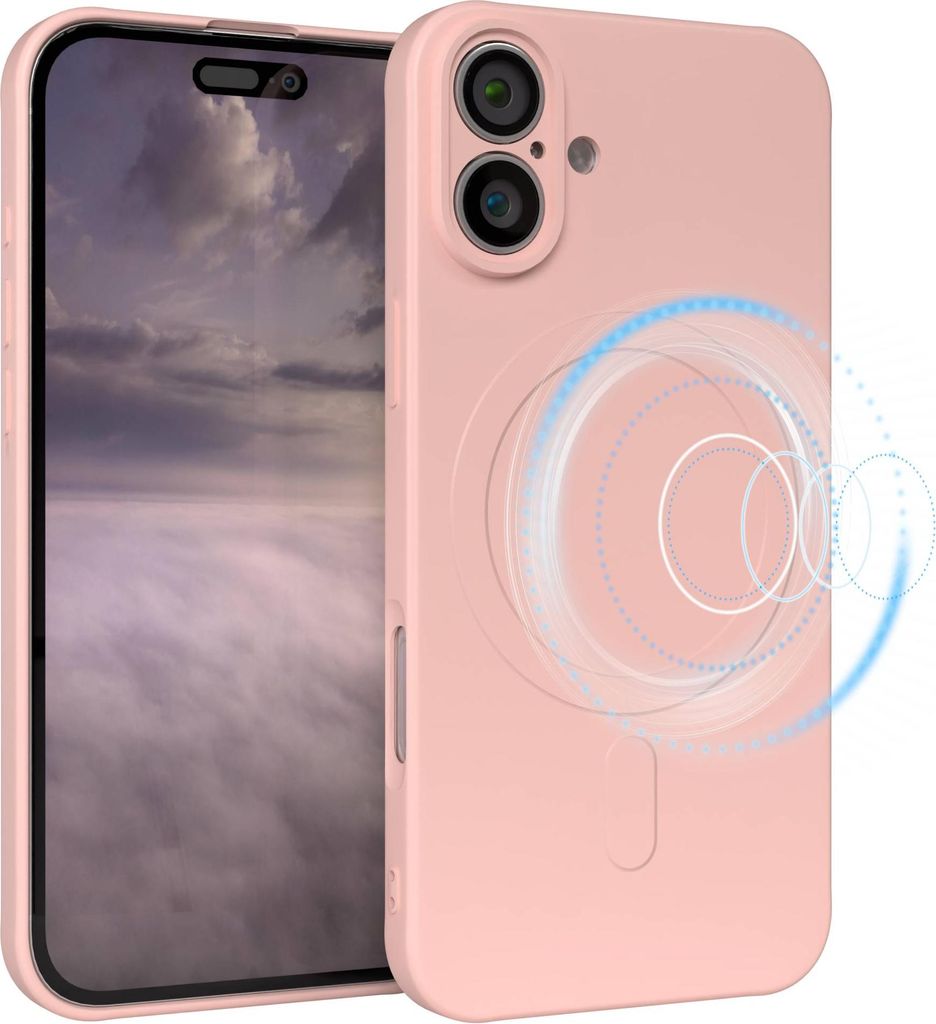 EAZY CASE - Silikonhülle magnetisch für Apple iPhone 16 Plus, Hülle Silikon, weich stoßfeste Magnet Handyhülle, Schutzhülle mit Kameraschutz,...