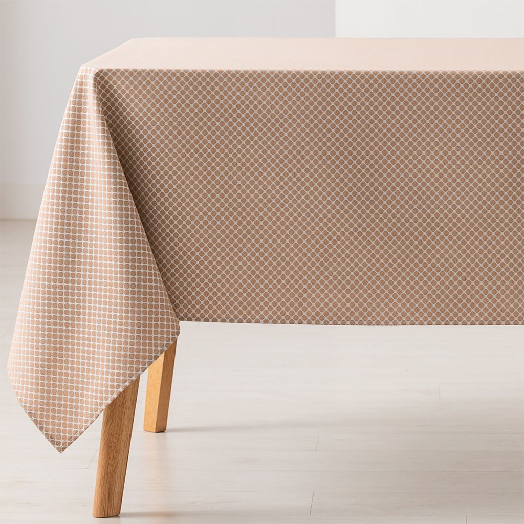 GAMUSI Wasserdichte Tischdecke, geometrische Muster Losan, aus Baumwolle 140x140cm