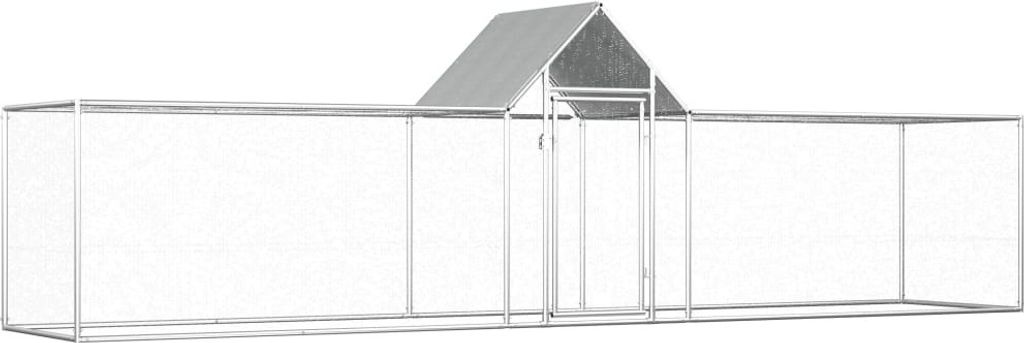 Hühnerstall 5x1x1,5 m Verzinkter Stahl