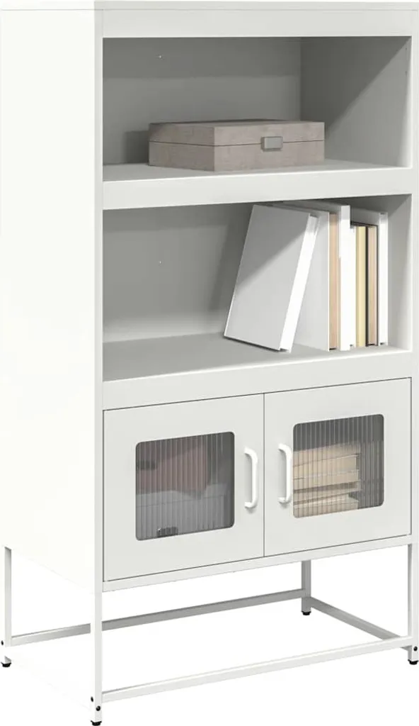 vidaXL Credenza Acciaio Bianco 123cm | Must-Have Industrial Chic