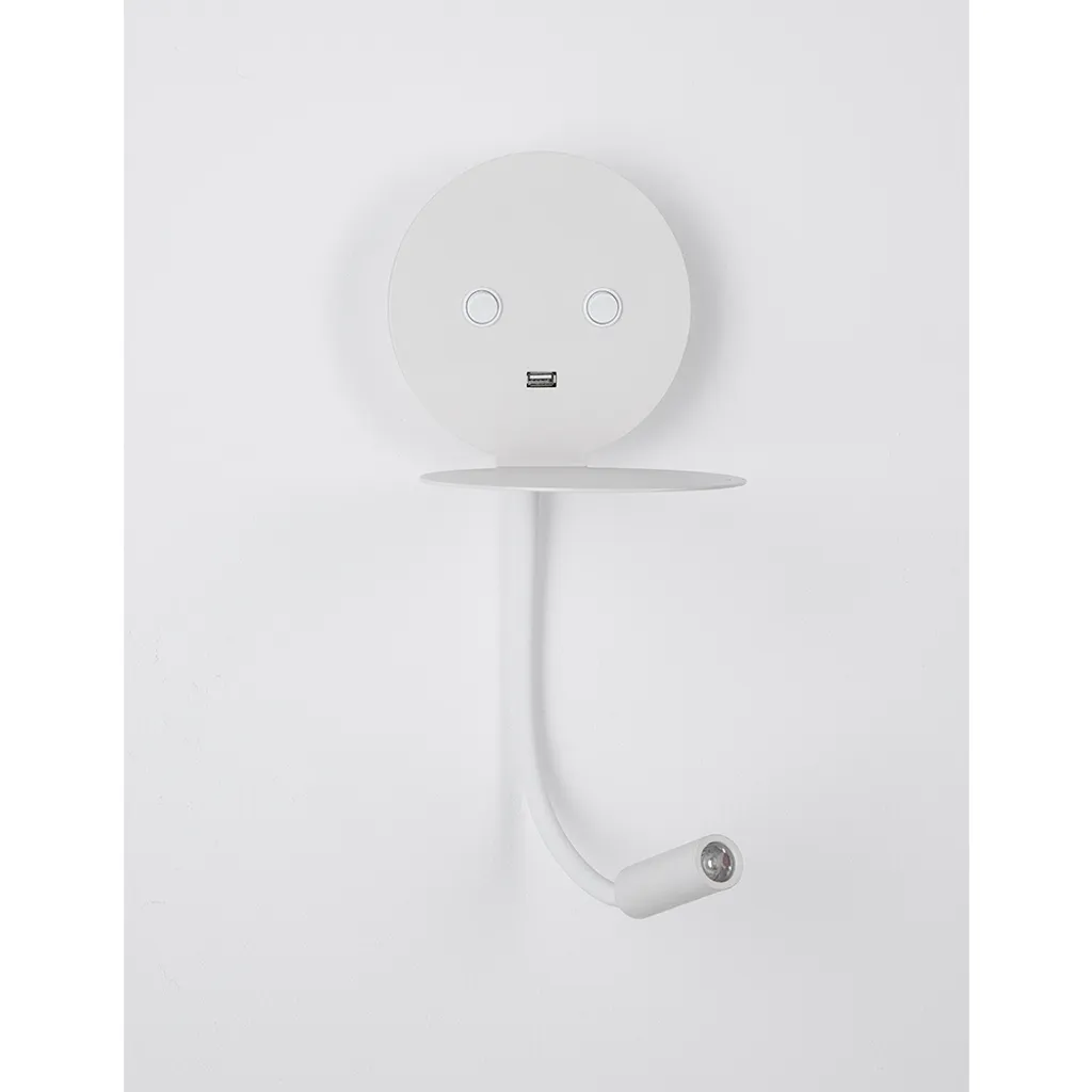 Lampe Murale LED Eclip avec Prise USB et Éclairage Douceur pour Lecture - 10