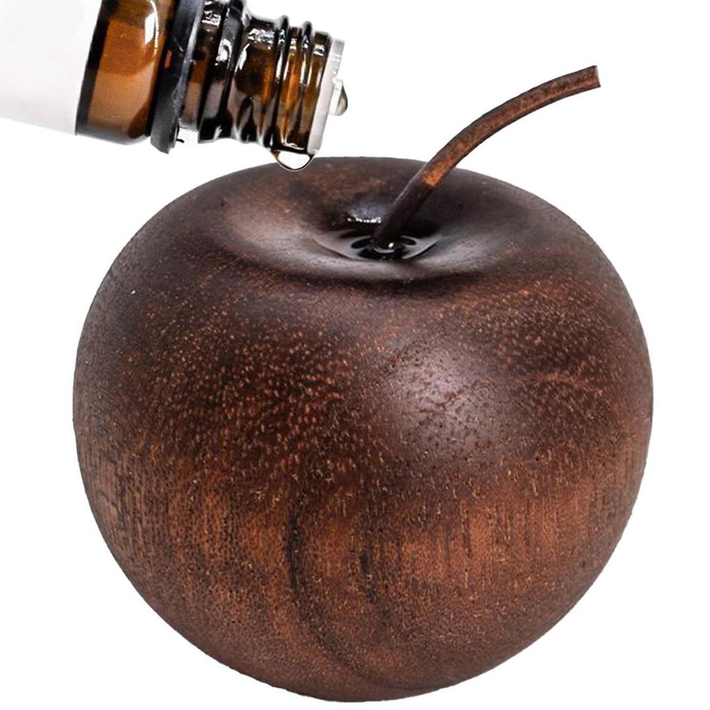 Minimalistischer Holz-Aromadiffusor, 3 Stück kreativer Heimbedarf mit Apfelduft, dekoratives Ornament aus massivem Holz