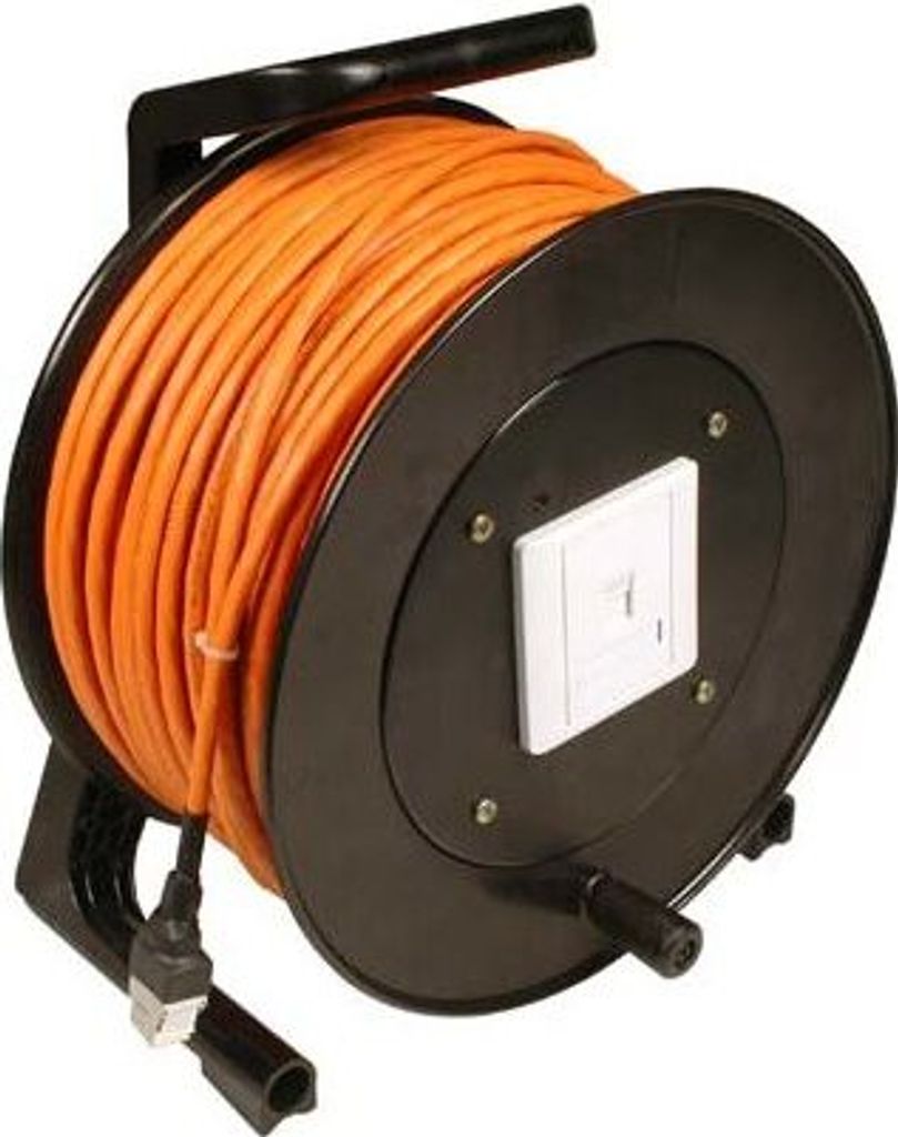 EFB 90 Meter Cat6A S/FTP PIMF Installationsstrecke Kabeltrommel integrierte Datendose