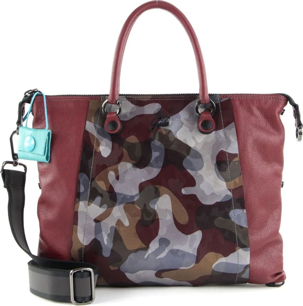 Sac à épaule bandoulière en cuir pour femme Gabs Bellona Flat Bordeaux
